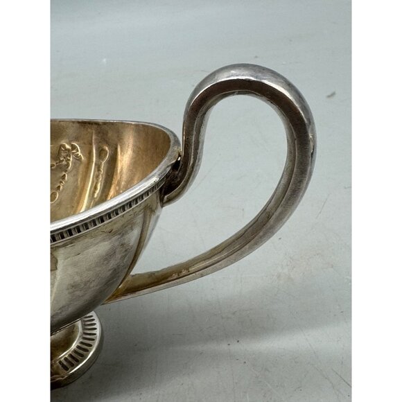 Antique Silverplated Gravy Boat With Attached Oval Tray Community plate READ - Picture 13 of 16